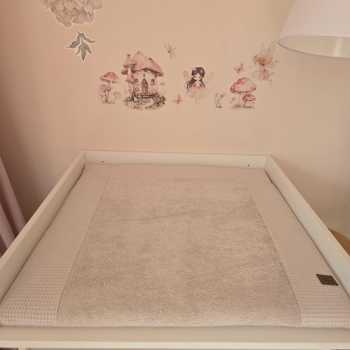Custom Cotton Baby Changing Mat: Beige Travel Changing Pad