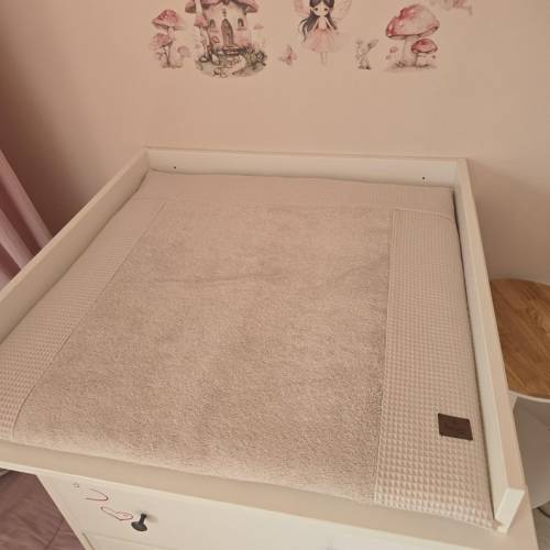 Custom Cotton Baby Changing Mat: Beige Travel Changing Pad