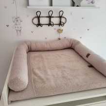 Custom Cotton Baby Changing Mat: Beige Travel Changing Pad