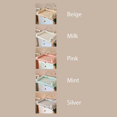 Custom Milk Cotton Baby Changing Pad with Removable Cover