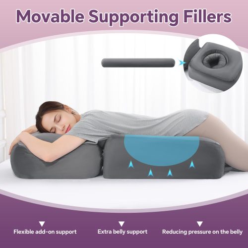 OEM Custom Pregnancy Pillow for Sleeping Maternity Massage Cushion Relieve Lower Back Pain