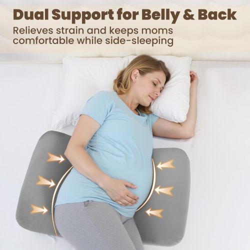Custom Full Body Pregnancy Pillow Massage Type with Removable Cover Ergonomic Support for Back Belly Hips and Legs