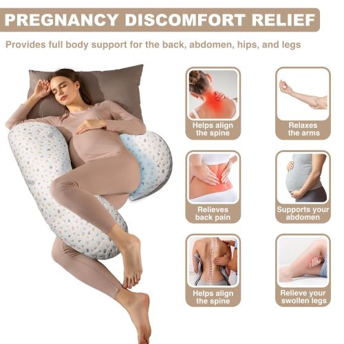 Custom Pregnancy Pillow for Sleeping Maternity Massage Cushion Relieve Lower Back Pain