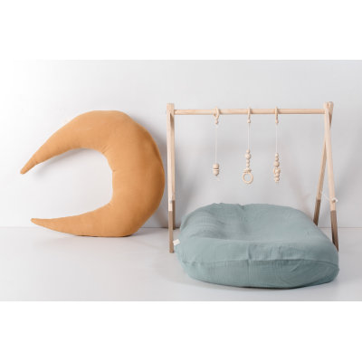 Moon Shape Honey Nursing Baby Pillow with Zipper for Breastfeeding OEM