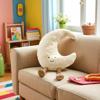 Factory OEM Custom Moon and Sun Plush Pillow Soft Celestial Nursery Decor Pillow