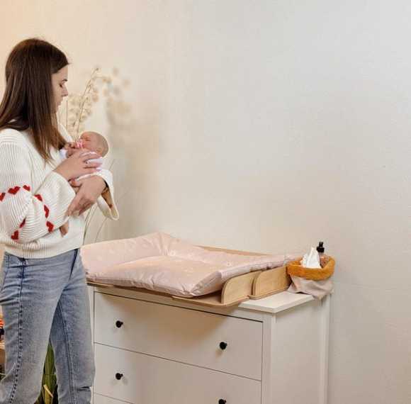 Foam Baby Diaper Changing Pad for Bed or Countertop with Removable Cover