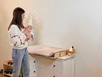 Foam Baby Diaper Changing Pad for Bed or Countertop with Removable Cover