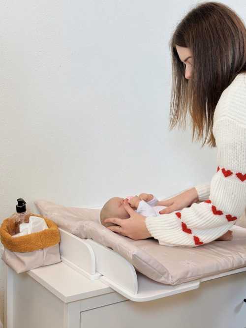 Foam Baby Diaper Changing Pad for Bed or Countertop with Removable Cover