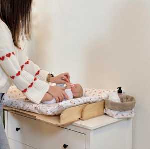 Foam Baby Diaper Changing Pad for Bed or Countertop with Removable Cover