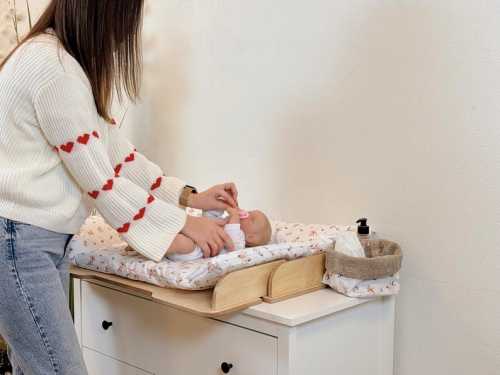 Foam Baby Diaper Changing Pad for Bed or Countertop with Removable Cover