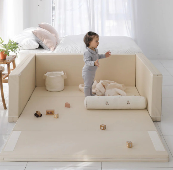 OEM Custom Toddler Floor Bed Compressed Foam with Safety Board Premium Sponge Crib