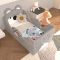 Custom Toddler Floor Bed Compressed Foam with Safety Board Premium Fabric Crib for Kids