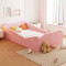 OEM Custom Toddler Floor Bed Compressed Foam with Safety Board Premium Fabric Crib