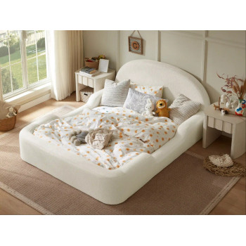 Custom Toddler Floor Bed Compressed Foam with Safety Board Premium Fabric Crib