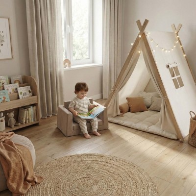 OEM/ODM Custom Baby Couch Compressed Foam Chair Foldable Kids Soft Sofa for Playroom