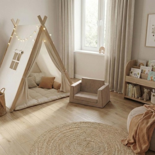 OEM/ODM Custom Baby Couch Compressed Foam Chair Foldable Kids Soft Sofa for Playroom