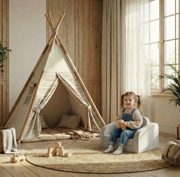 Factory OEM/ODM Custom Baby Couch Compressed Foam Chair Foldable Kids Soft Sofa for Playroom