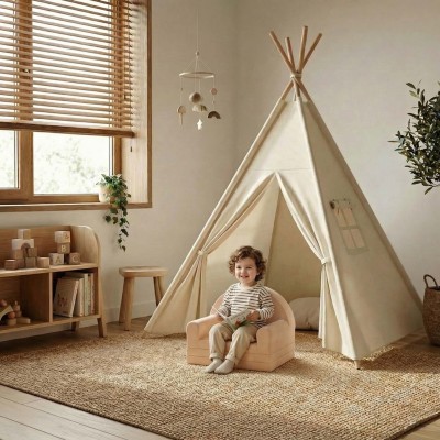 Customized OEM/ODM Foldable Kids Sofa with Compressed Foam for Playroom