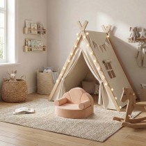 Custom OEM Baby Couch Compressed Foam Chair Foldable Kids Soft Sofa for Playroom