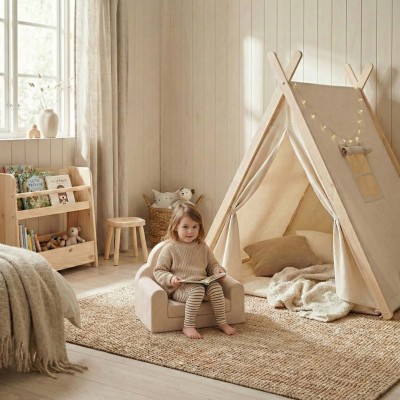 OEM/ODM Custom Foldable Couch Compressed Foam Convertible Kids Sofa