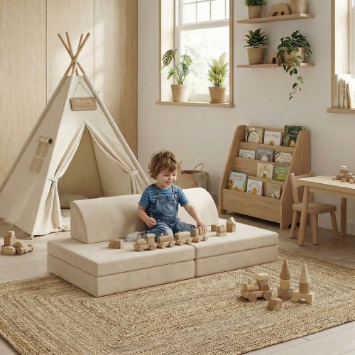 OEM/ODM Custom Kids Play Sofa Plus Modular Play Couch Set 6 Pieces for Playroom