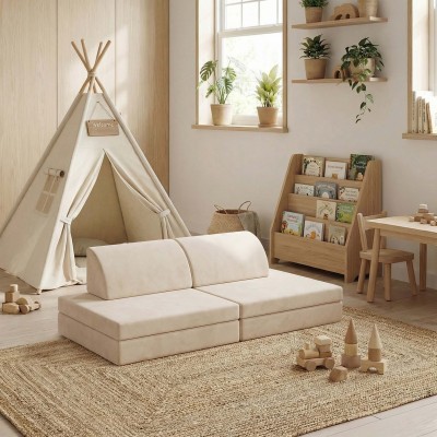 OEM/ODM Custom Kids Play Sofa Plus Modular Play Couch Set 6 Pieces for Playroom