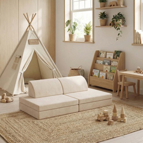 OEM/ODM Custom Kids Play Sofa Plus Modular Play Couch Set 6 Pieces for Playroom