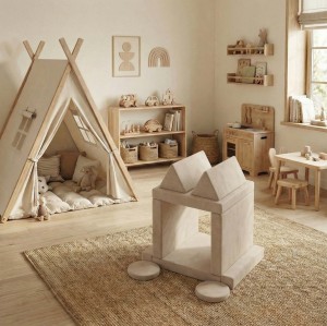 Custom Kids Play Sofa Plus Modular Play Couch Set 8 Pieces for Playroom