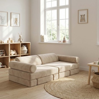 OEM Custom Kids Play Sofa Plus Modular Play Couch Set 11 Pieces for Playroom