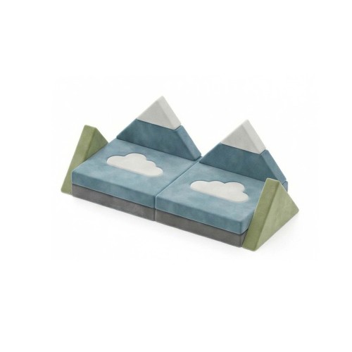 Customizable Modular Play Couch Sofa Bed with Soft Foam Lounging Pads for Kids