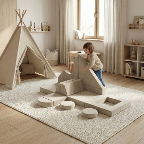 Customized OEM/ODM Modular Children Couch Set for Playroom and Bedroom Comfort