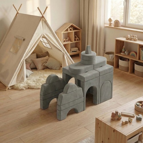 Custom OEM 22 PCS Children Foam Couch Kids Moudular Sofa Set for Playroom and Home Use