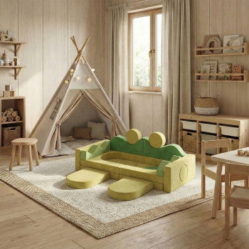 ODM Kids Modular Play Couch Plus Soft Foam Sofa Set for Playroom