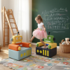 Professional Manufacturer Robot Shaped Folding Kids Sofa Soft Foam Couch for Playroom