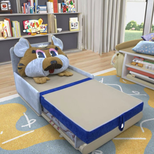 Made-to-Order Factory Kids Pull Out Folding Sofa Bed with Cushion Rest Foam Seat