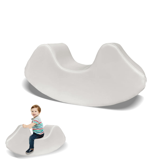 Custom Factory White Kids Rocking Chair Soft Foam Seat for Indoor Play