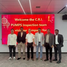 Welcome the C.R.I. PUMPS Inspection team to visit our company for guidance！