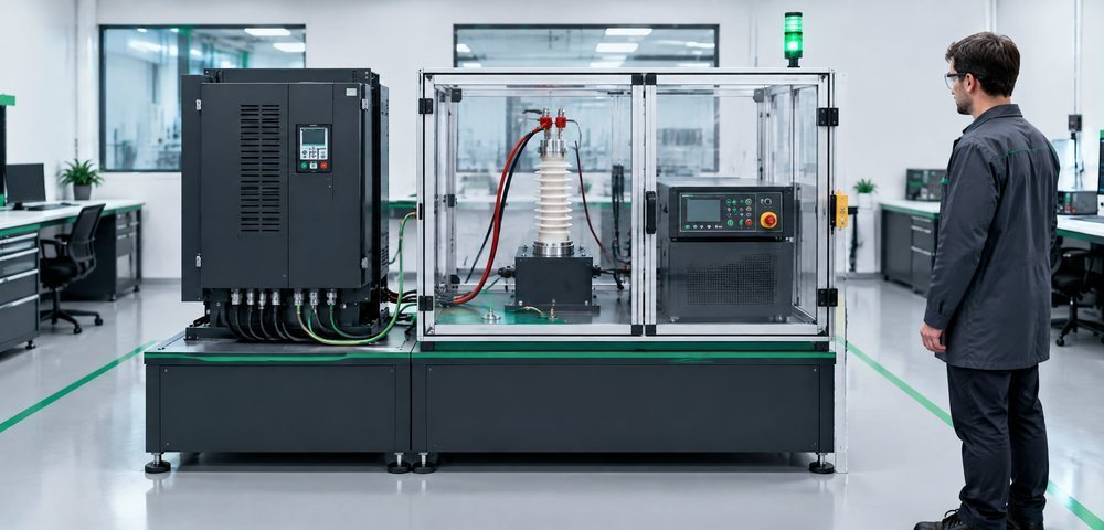 Illustrative electrical safety verification for a variable-speed pump controller