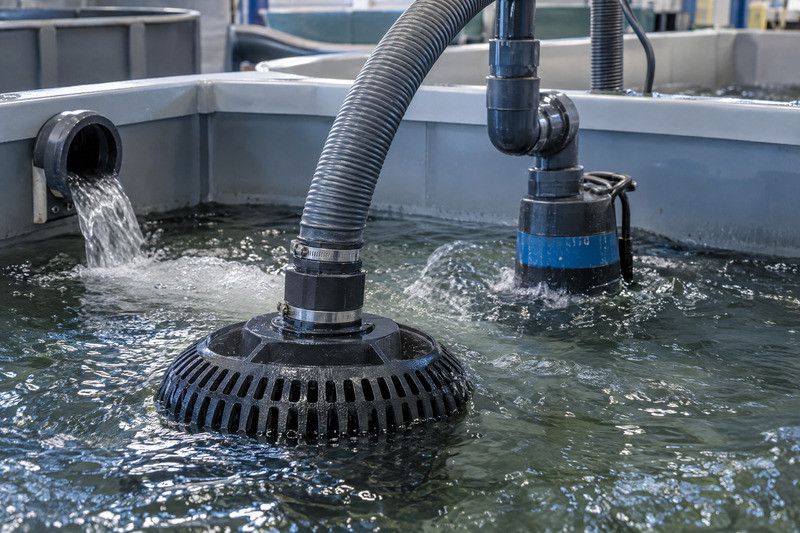 PSC-35000 high-flow variable-flow pump supporting water circulation in a UK fish farming system