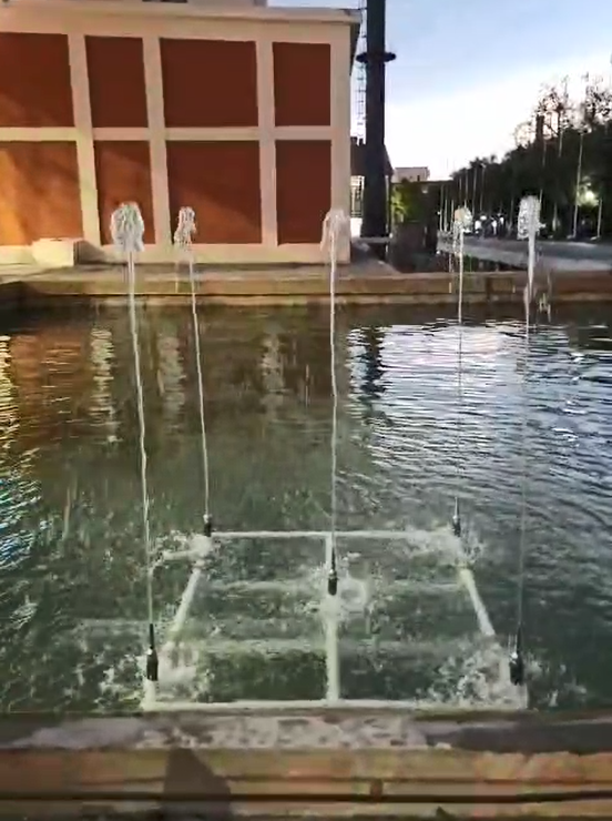 PSA-30000 high-flow variable-speed pond pump application in a Mexico fountain pond