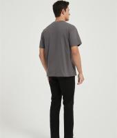 Custom 100% Cotton Men's Sports Short-sleeved T-shirt | Solid Color With Foam Printing Pattern