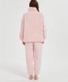 Custom Women's 2 Pcs Fluffy Pajamas Set  | Velveteen Warm Zipper Sleepwear Loungewear Manufacturer