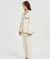 Supplier Women's 2 Pcs Fluffy Pajamas Set  | OEM Velveteen Warm Zipper Sleepwear Loungewear