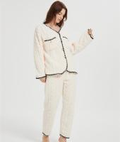Supplier Women's 2 Pcs Fluffy Pajamas Set  | OEM Velveteen Warm Zipper Sleepwear Loungewear