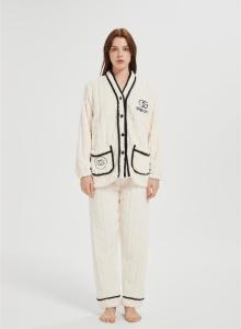 OEM Fluffy Pajamas set for Women 2 Piece Pjs Set  | Soft Plush Sleepwear Winter Loungewear