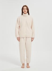 OEM Fluffy Pajamas set for Women 2 Piece Pjs Set  | Soft Plush Sleepwear Winter Loungewear From Chinese Factory