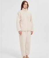 OEM Fluffy Pajamas set for Women 2 Piece Pjs Set  | Soft Plush Sleepwear Winter Loungewear From Chinese Factory