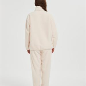 OEM Fluffy Pajamas set for Women 2 Piece Pjs Set  | Soft Plush Sleepwear Winter Loungewear From Chinese Factory