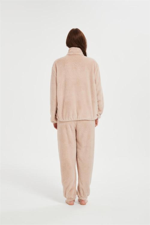 OEM Fluffy Pajamas set for Women 2 Piece Pjs Set  | Custom Soft Plush Sleepwear Winter Loungewear
