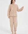 OEM Fluffy Pajamas set for Women 2 Piece Pjs Set  | Custom Soft Plush Sleepwear Winter Loungewear